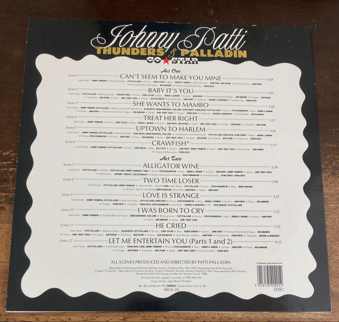 ◾️高音質USオリジナル盤■JOHNNY THUNDERS & PATTI PAL