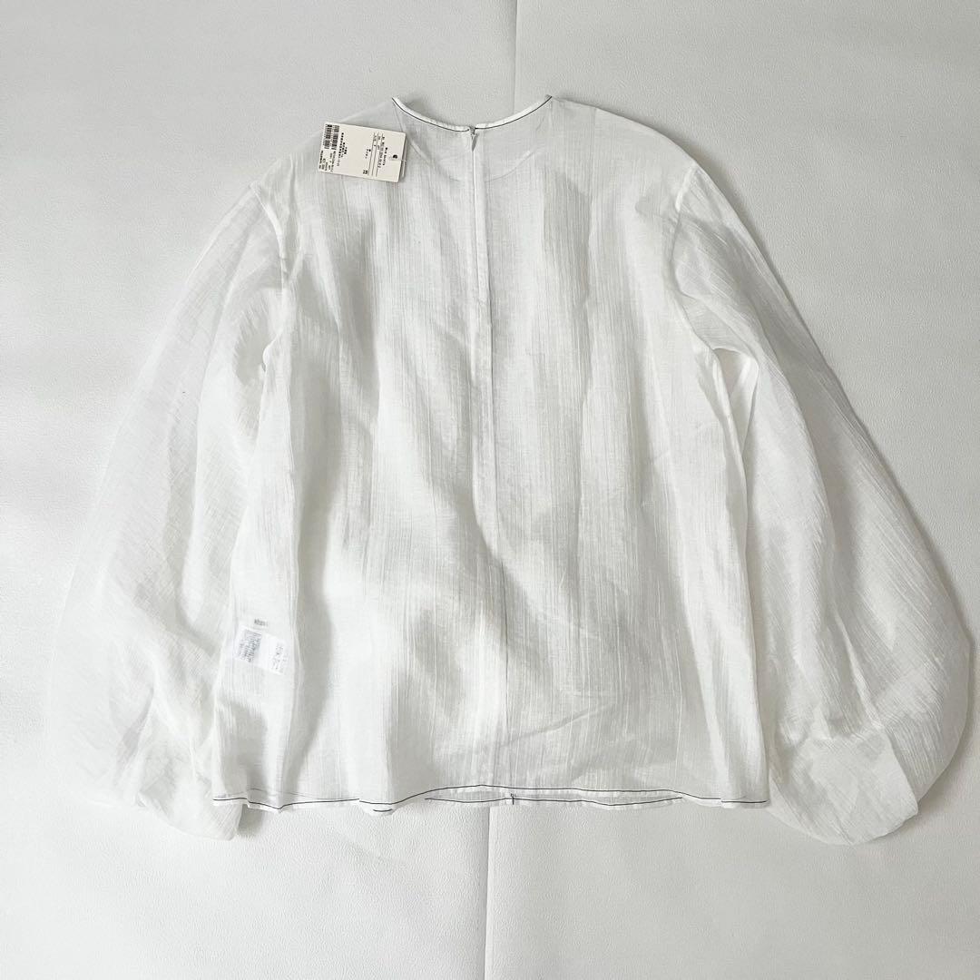 【新品】ウィムガゼット 25SS　ブラウス フロントリボン バルーンスリーブ