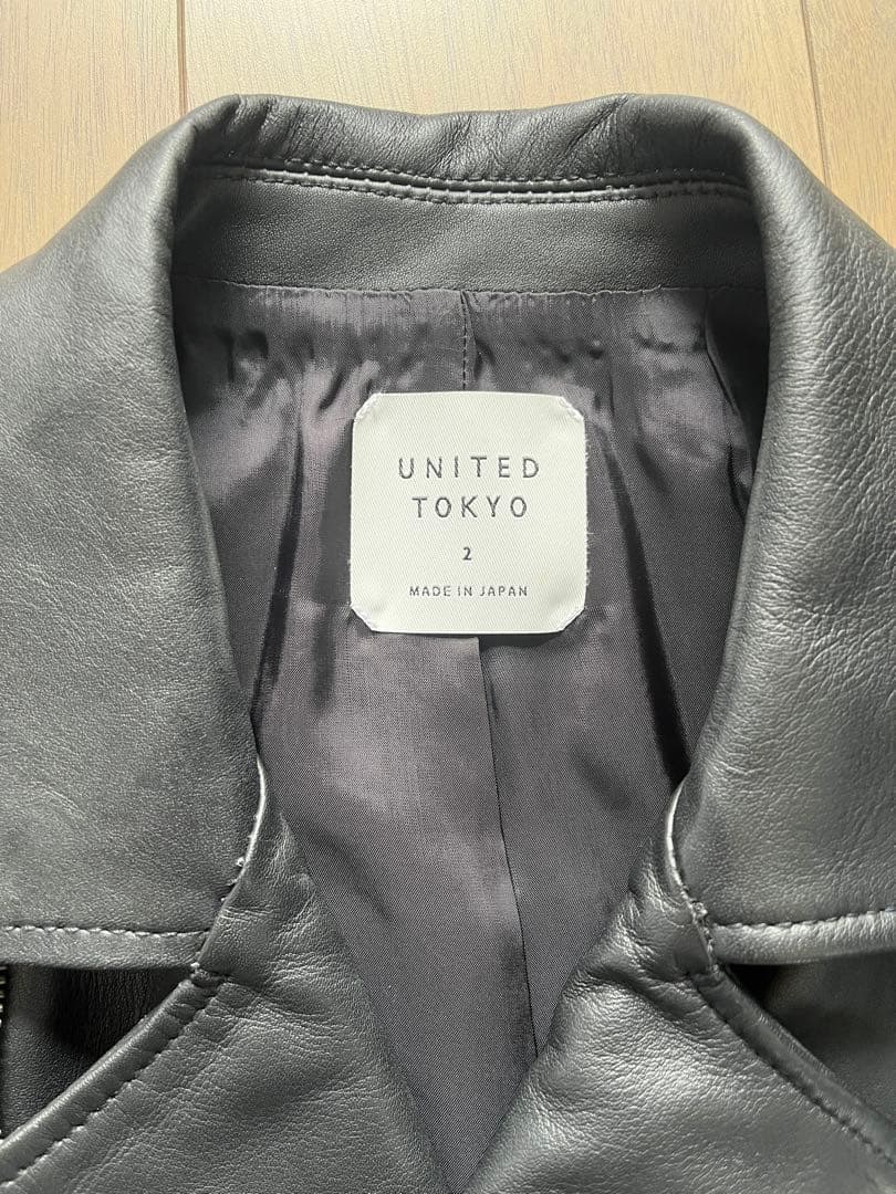 UNITED TOKYO ダブルライダースジャケット ブラック サイズ2