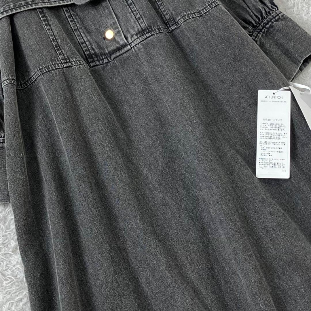 新品未使用✨近年✨ダイアグラム ラッフルティアードワンピース デニム ベルト