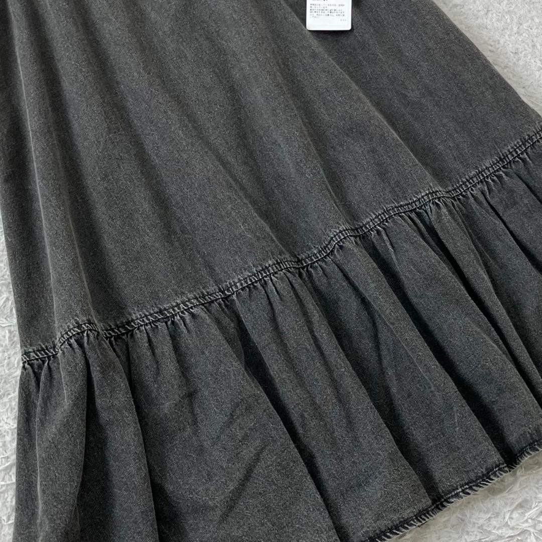 新品未使用✨近年✨ダイアグラム ラッフルティアードワンピース デニム ベルト