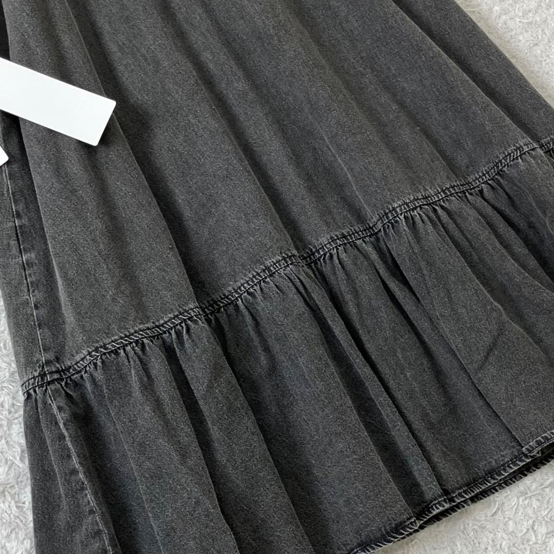 新品未使用✨近年✨ダイアグラム ラッフルティアードワンピース デニム ベルト