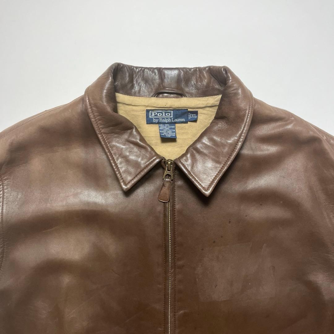 Polo by Ralphlauren ラルフ ラムレザー ジャケット ブラウン