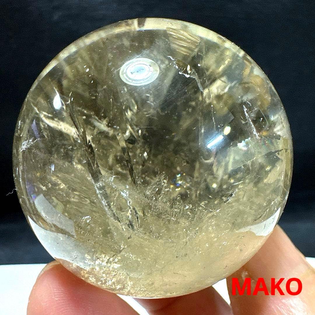 M1932☆シトリンクォーツ丸玉51mm☆天然石　原石☆N51016-B