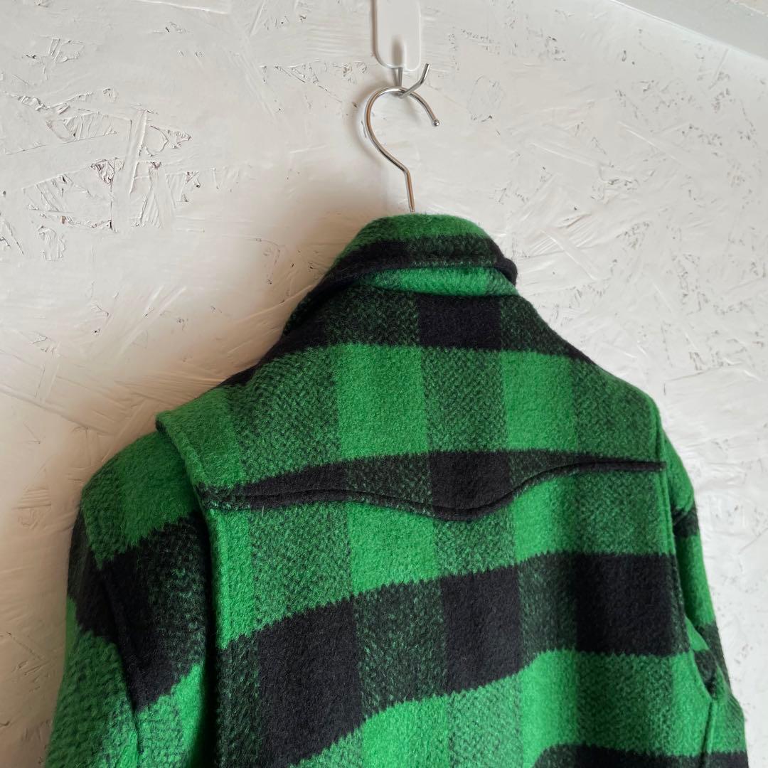 古着80s90s Vintageバッファローチェック柄ダブルライダースジャケット