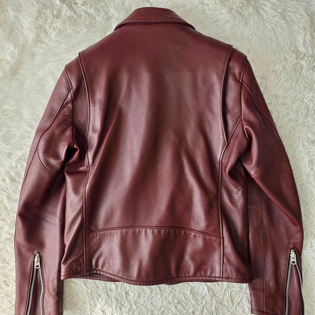 【美品/XL】近年モデル ジャックローズ ライダース ダブル レザー ボルドー系