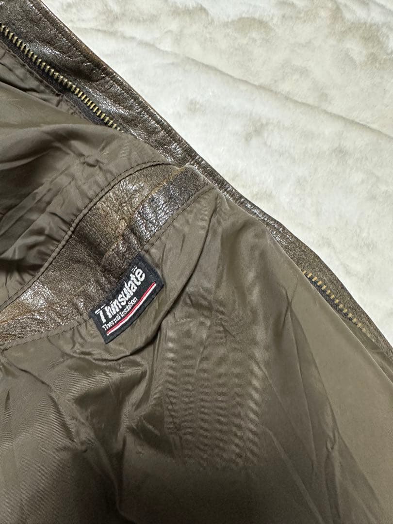 80s L.L.Bean A-2 A2 レザージャケット シンサレート 42