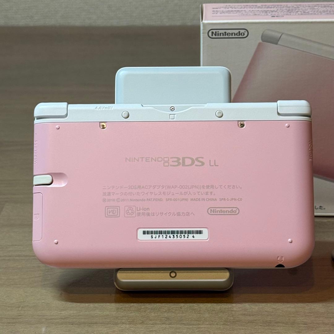 6-206【美品】ニンテンドー3DS LL ピンク×ホワイト 箱付き