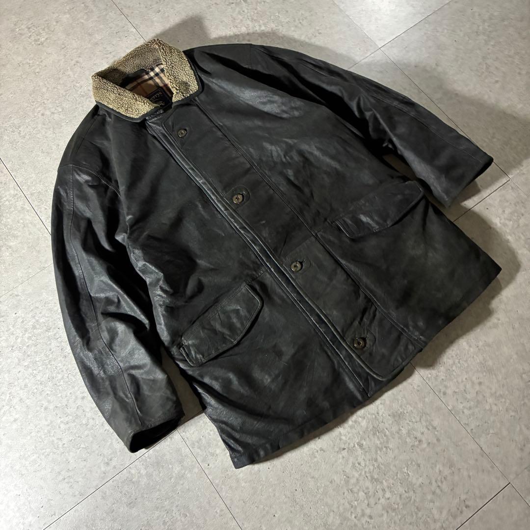 rjonjionさま専用　極美品80s90s Burberrysゴートレザー