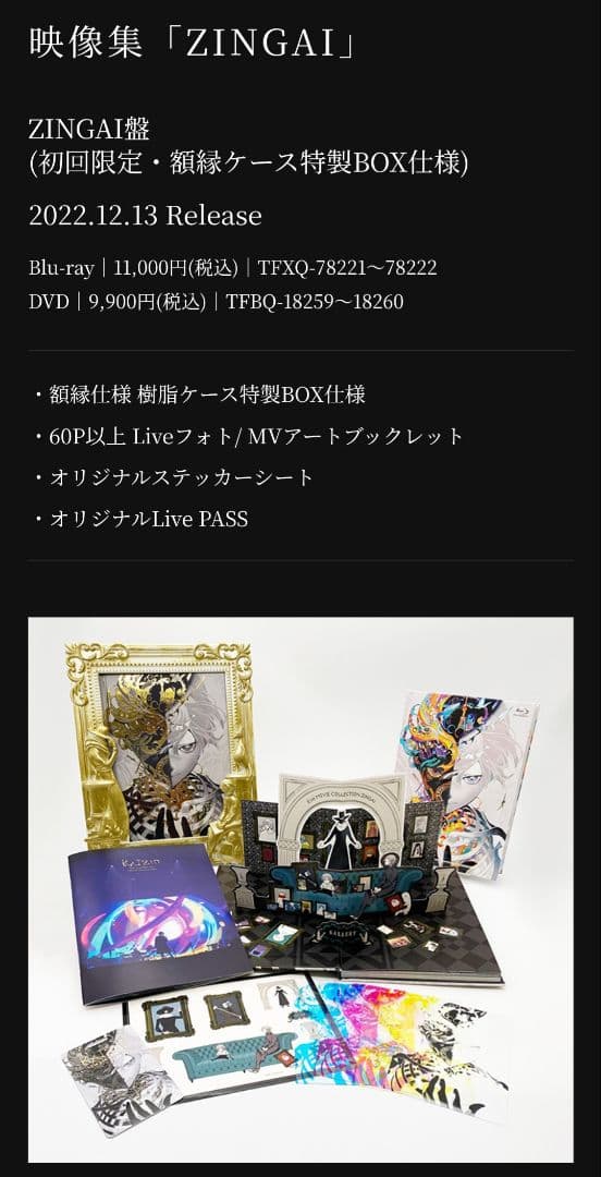 Eve DVD 映像集 ZINGAI盤 初回限定版　おまけ缶バッジ付き
