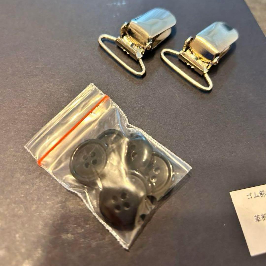 結婚式　前撮りBRETELLE&BRACES 黒サスペンダー クリップ・外箱付き