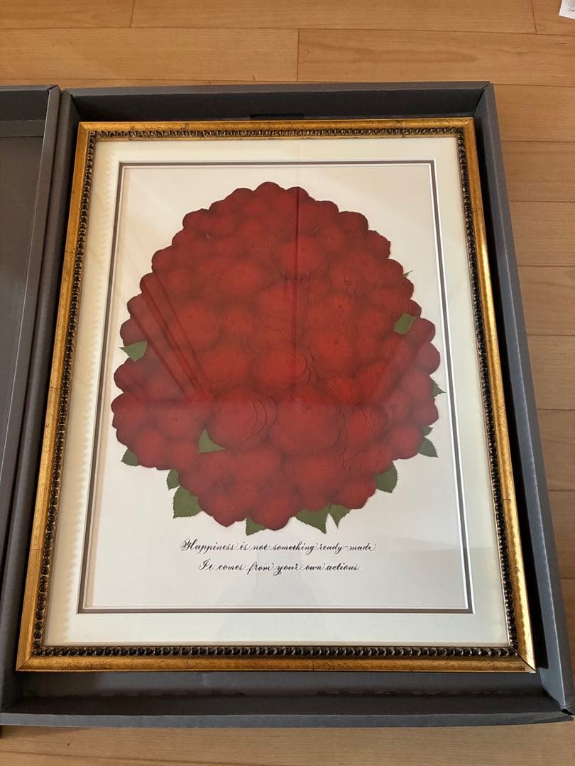 赤い花束 フレーム付き　バラ108本　薔薇　押し花　花　額縁　絵画　ブーケ