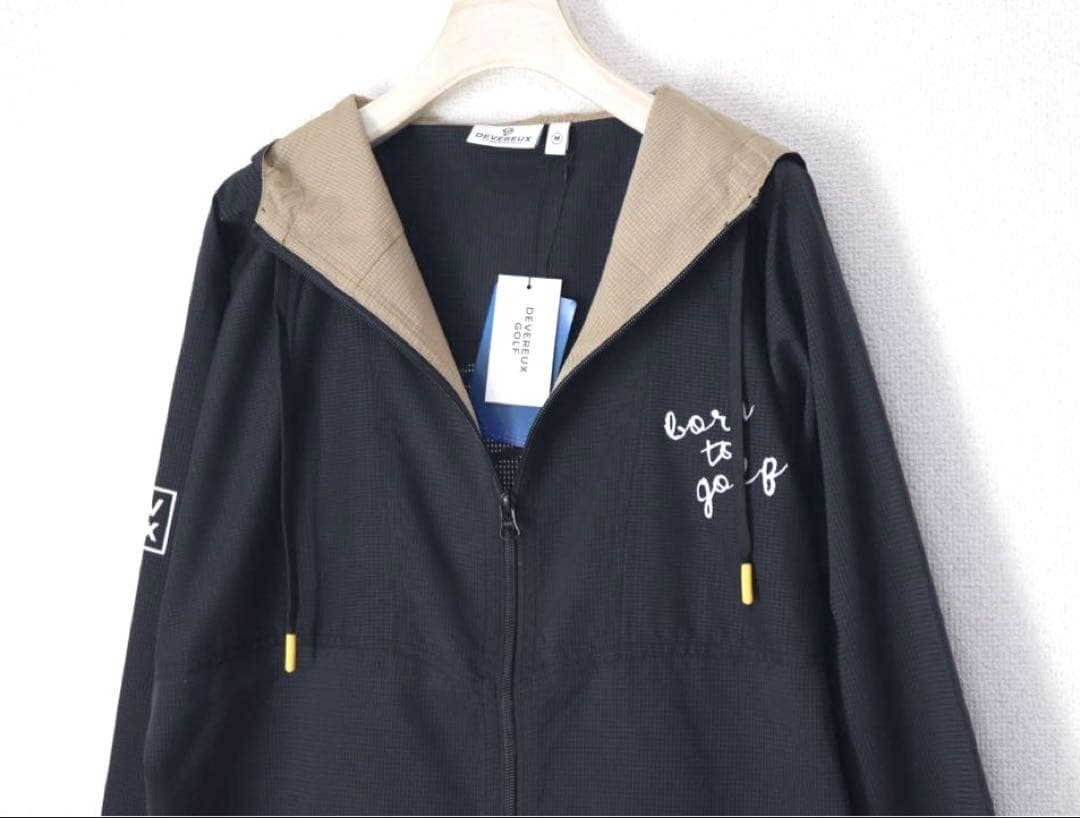 新品【デヴァロー ゴルフ】 メンズ春物 ドットエアーWRブルゾン ブラック Ｍ