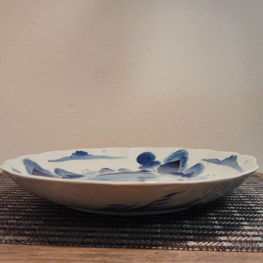 古伊万里志田窯山水日出文大皿江戸後期