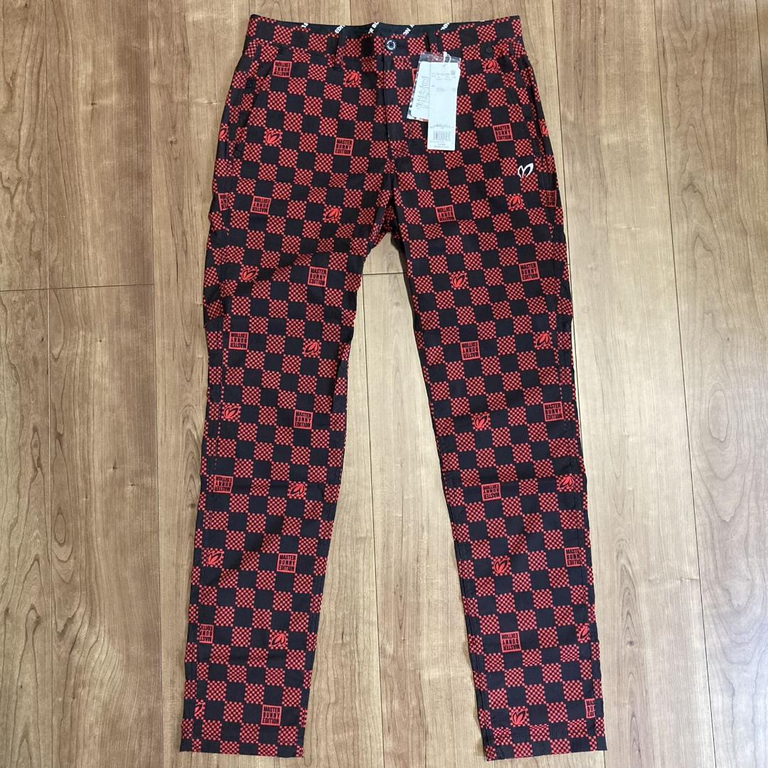 新品　MASTER BUNNY　岩井姉妹　ストレッチ　チェック柄　ゴルフパンツ