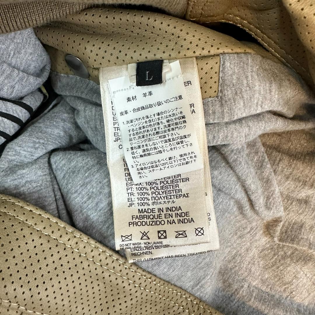 DIESEL レザージャケット ベージュ Lサイズ 羊革