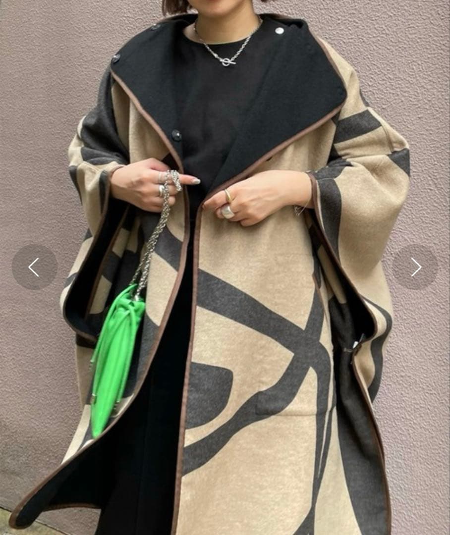 Ameri REVERSIBLE COLOR PONCHO COAT ポンチョ