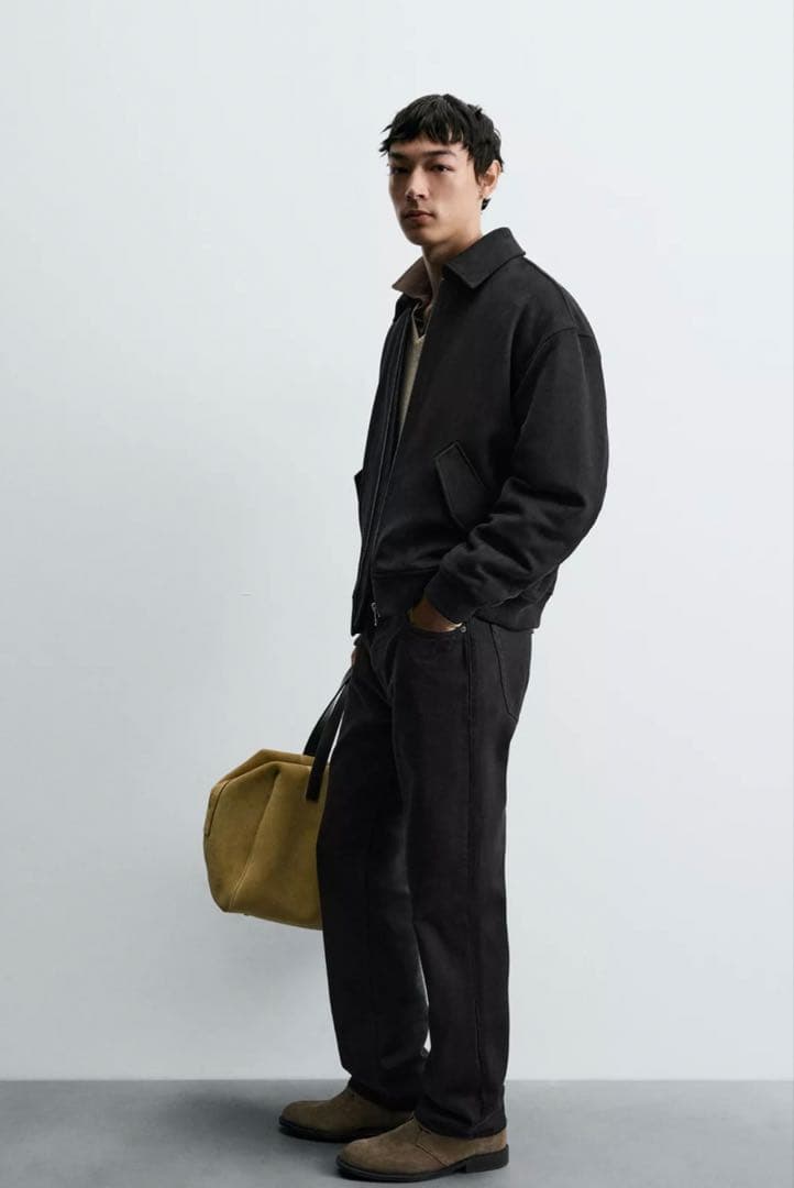 (試着のみ) ZARA フェイクスエード キルティングジャケット