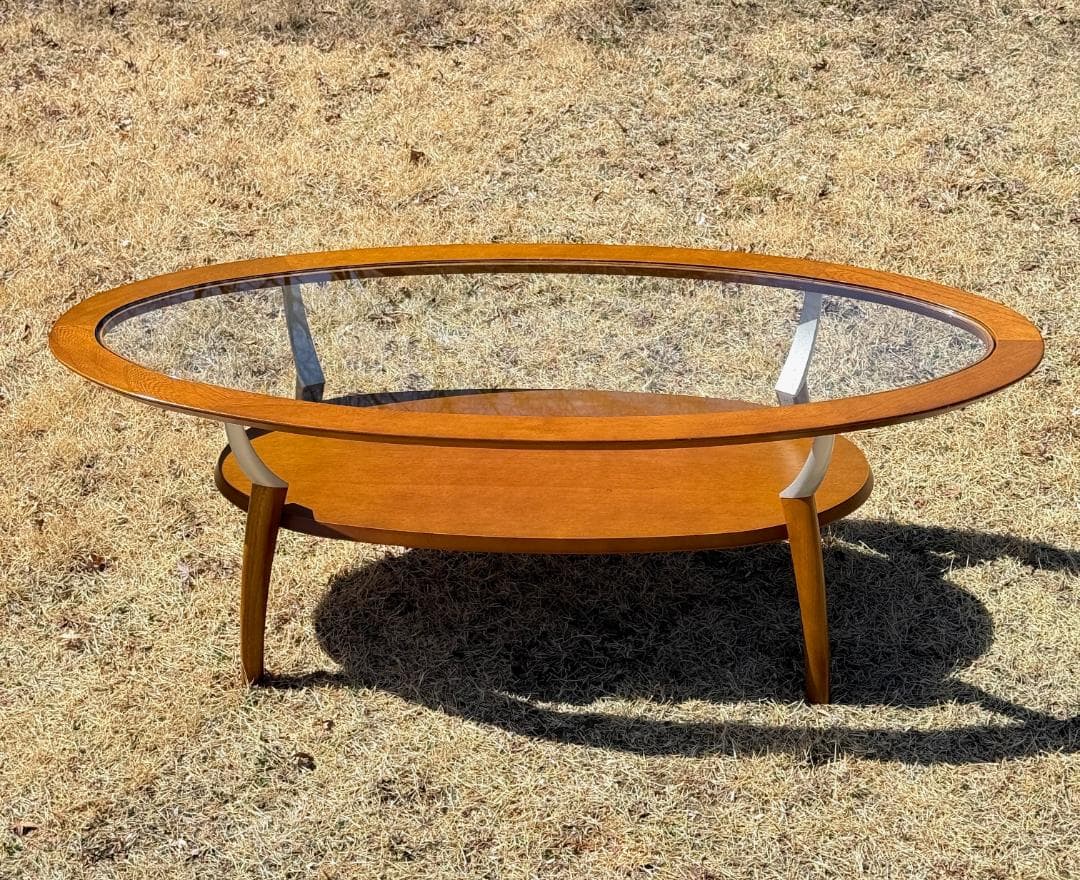 karimoku　カリモク　ガラストップ　センターテーブル　幅120㎝