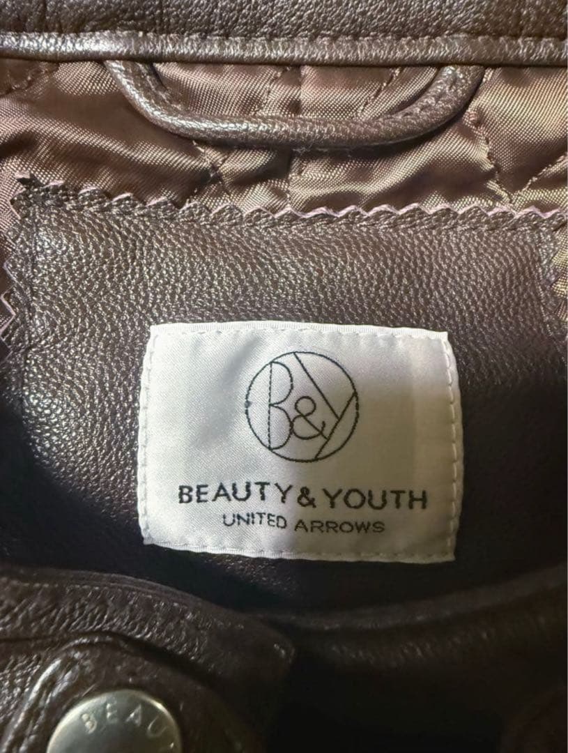 10%off購入用 B&Y UNITED ARROWS 山羊革 レザージャケット