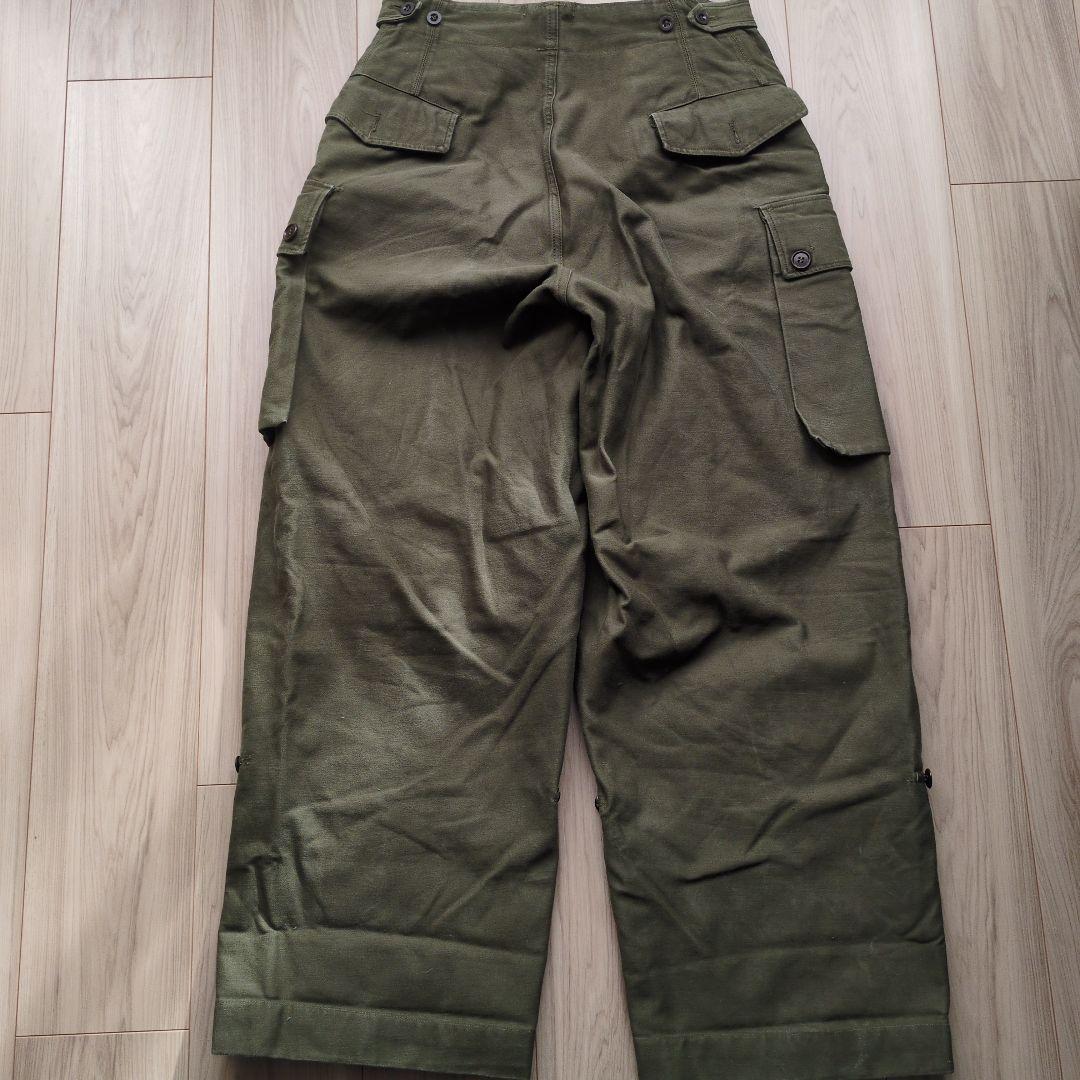 60s 実物 オランダ軍 ダブルフェイス フィールドカーゴパンツ 黒金タグ