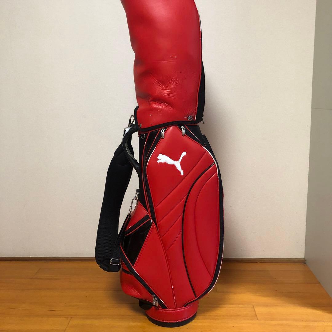 PUMA プーマ キャディバッグ レッド フード付き