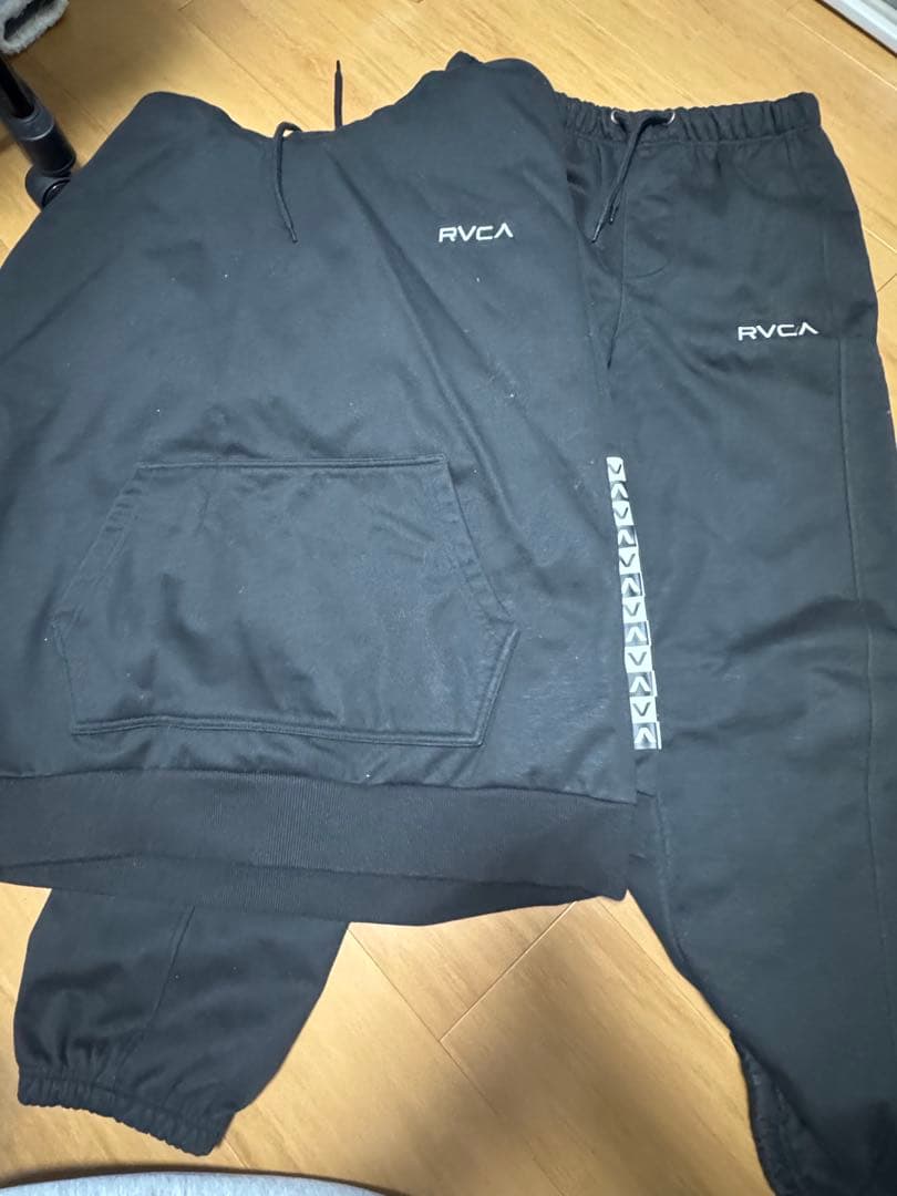 RVCA ブラック フーディ パンツ セットアップ
