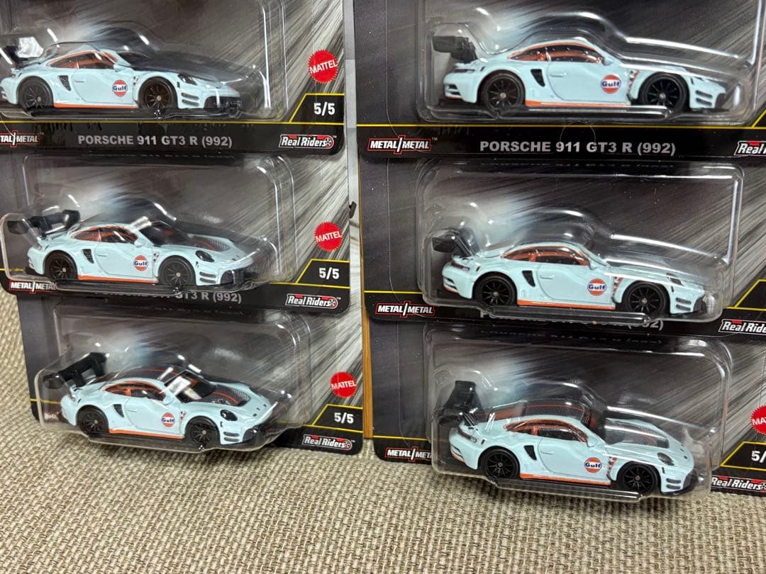 6台set ポルシェ 911 GT3 R 992 ガルフ ホットウィール