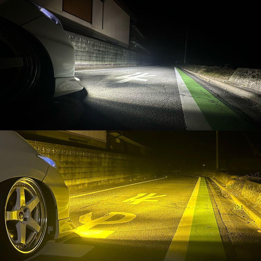 《H11》WS55 イエロー版 LED フォグ 300 黄色 爆光 AA1