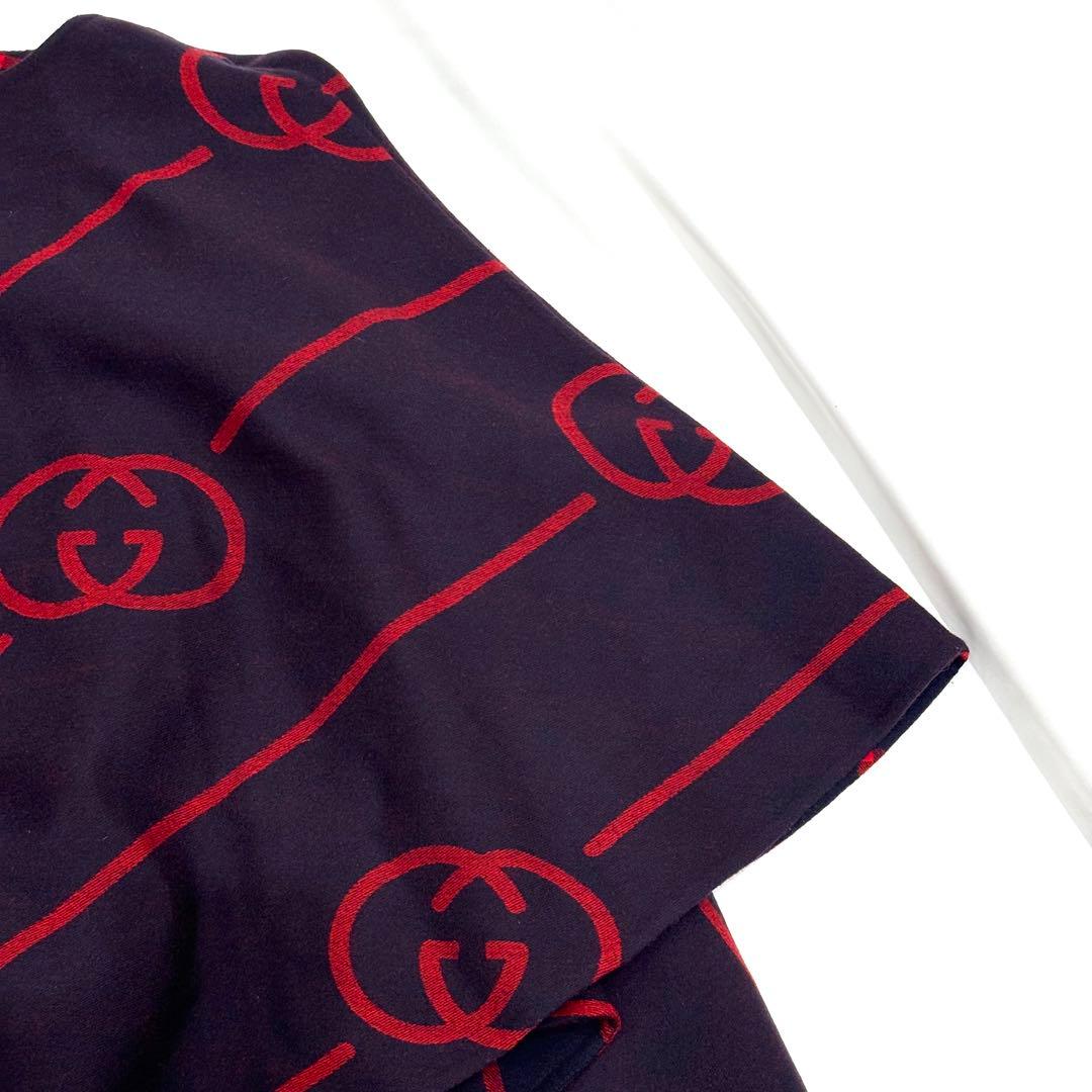 t*i様 グッチ インターロッキングG ポンチョ 19AW ウール×シルク 38