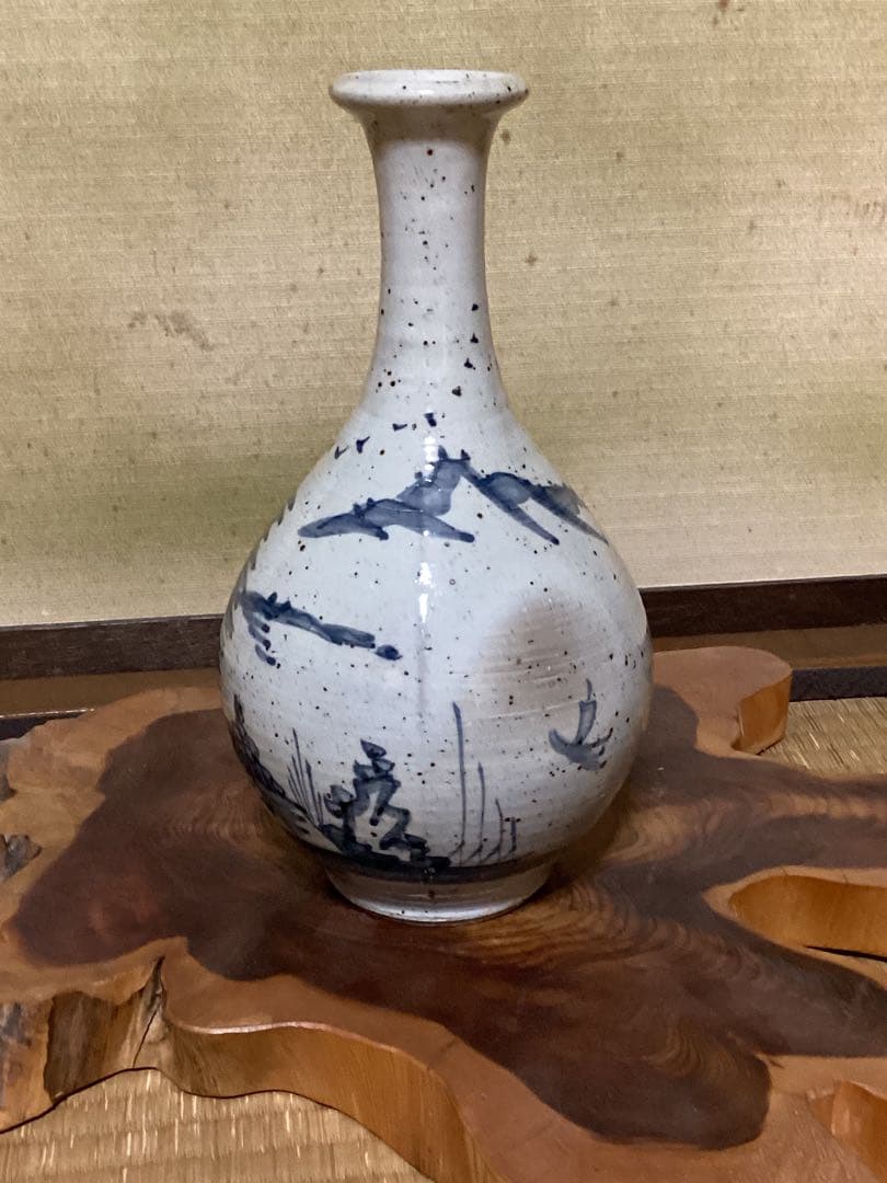 古伊万里コレクション染付図　初期伊万里高さ23.5cm　酒器花入れ