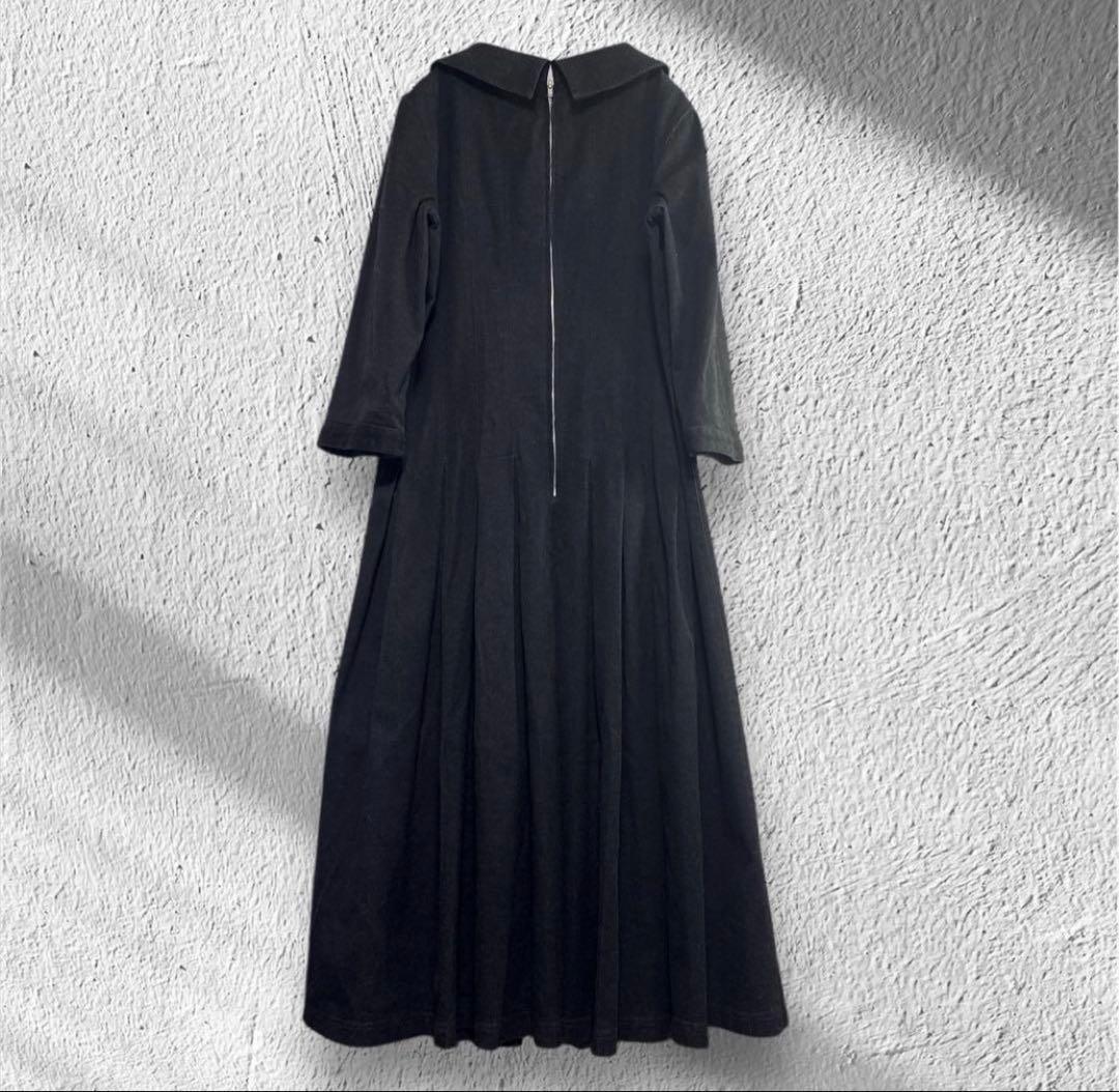 L’EQUIPE YOSHIE INABA/ブラックデニムストレッチワンピース