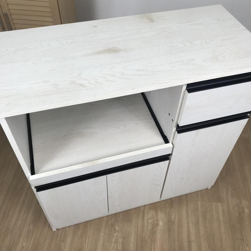 【新品】☆キッチン収納カウンター WO☆(アウトレット)