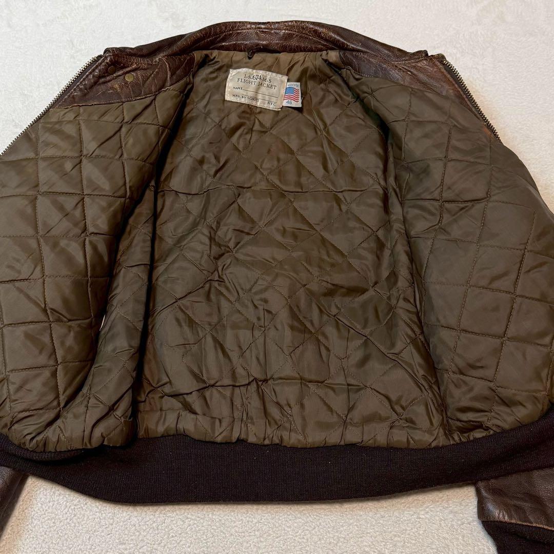 size46 SCHOTT I.S.674.M.S レザージャケット A2
