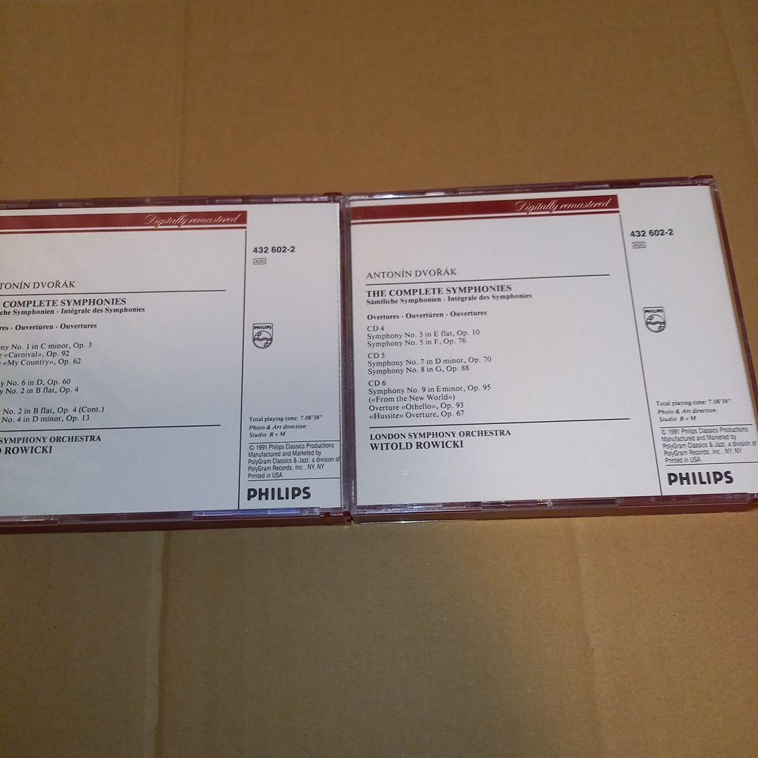ロヴィツキによるドヴォルザーク：交響曲全集　フィリップス盤　6CD