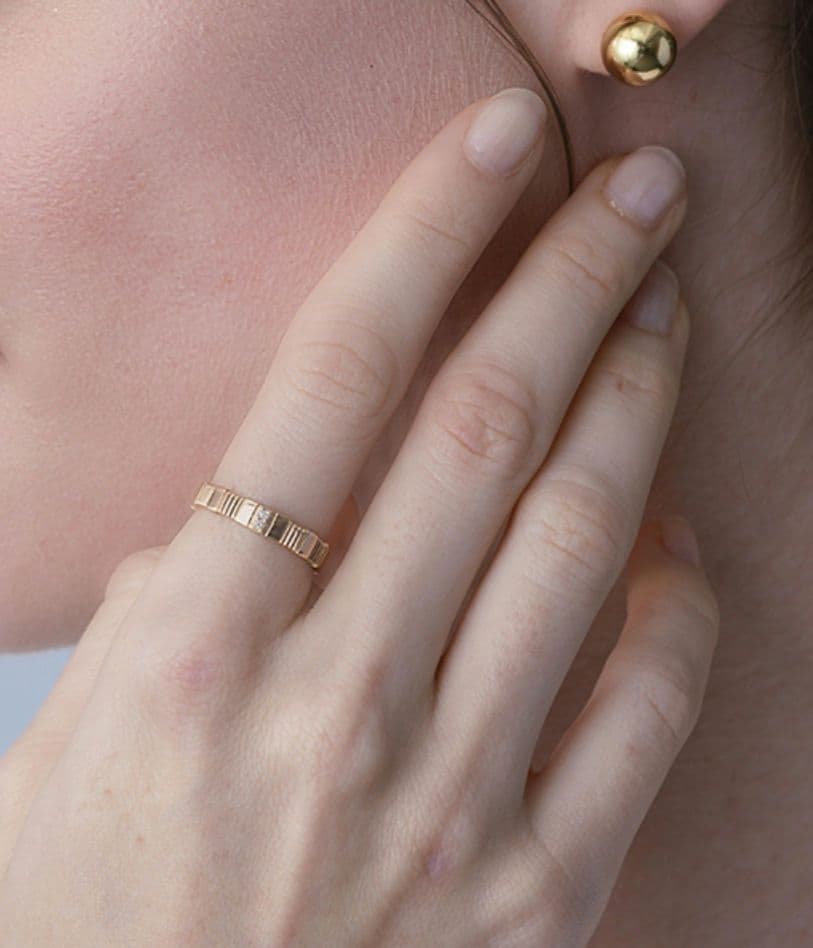 ★お値下げ★スタージュエリー K10 SPARKLE TEXTURE RING