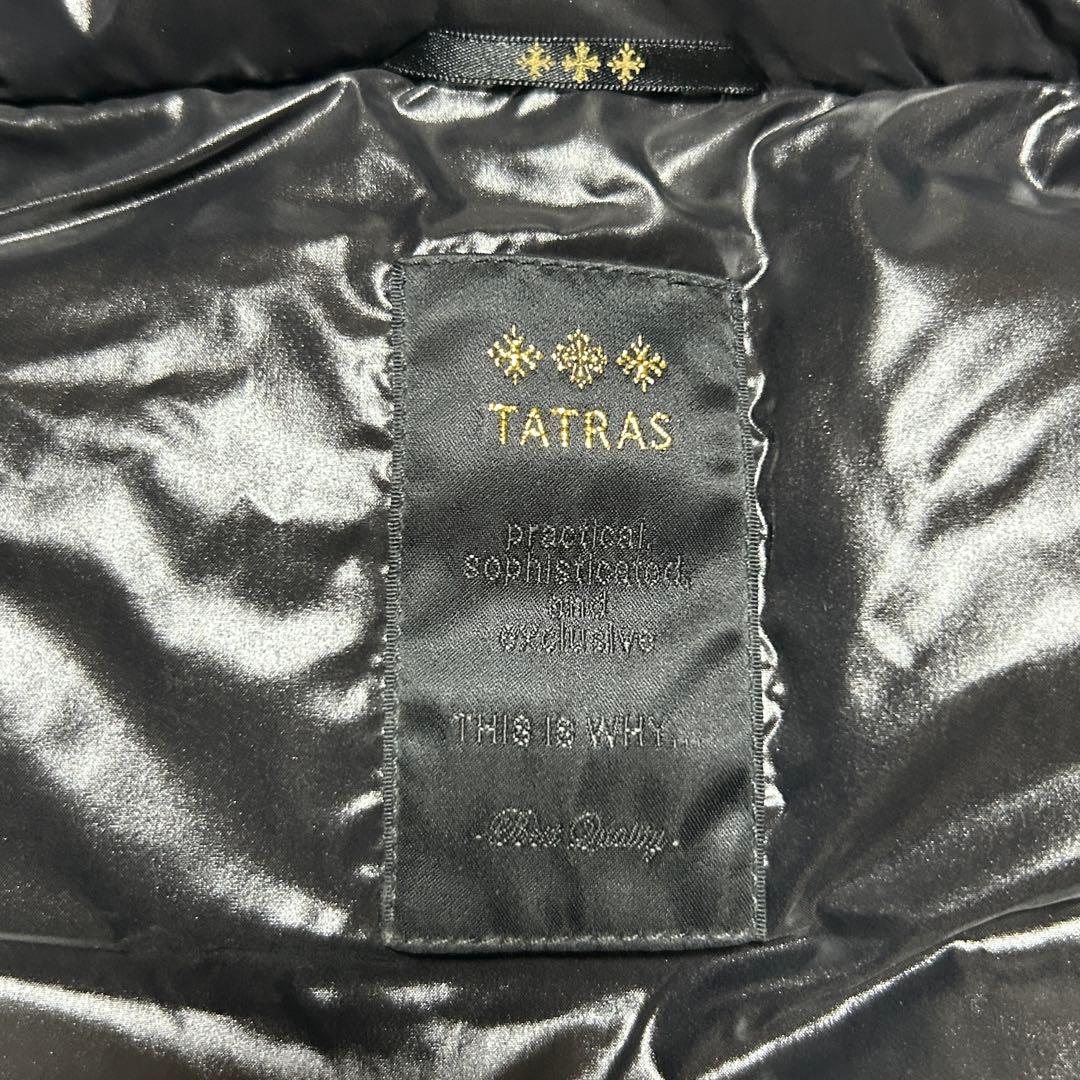 TATRAS　タトラス　2way　ダウンベスト　光沢　黒　ブラック　フード着脱可