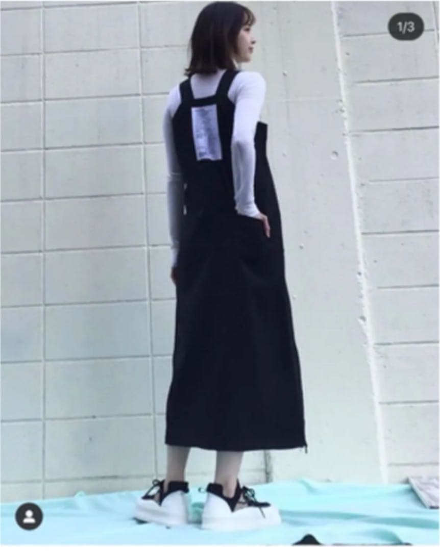 【美品】ayane オールシーズンブラックワンピース