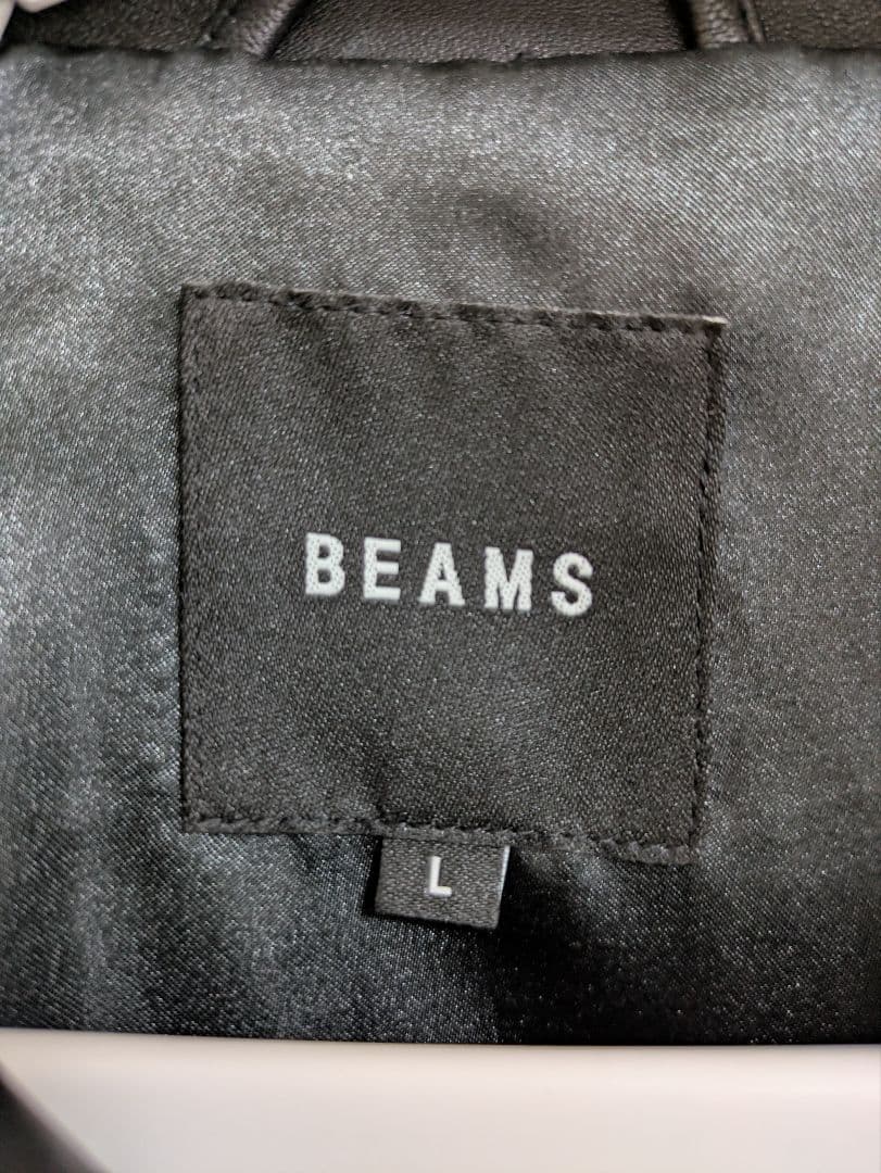 beams ビームス レザー ジップブルゾン　Lサイズ