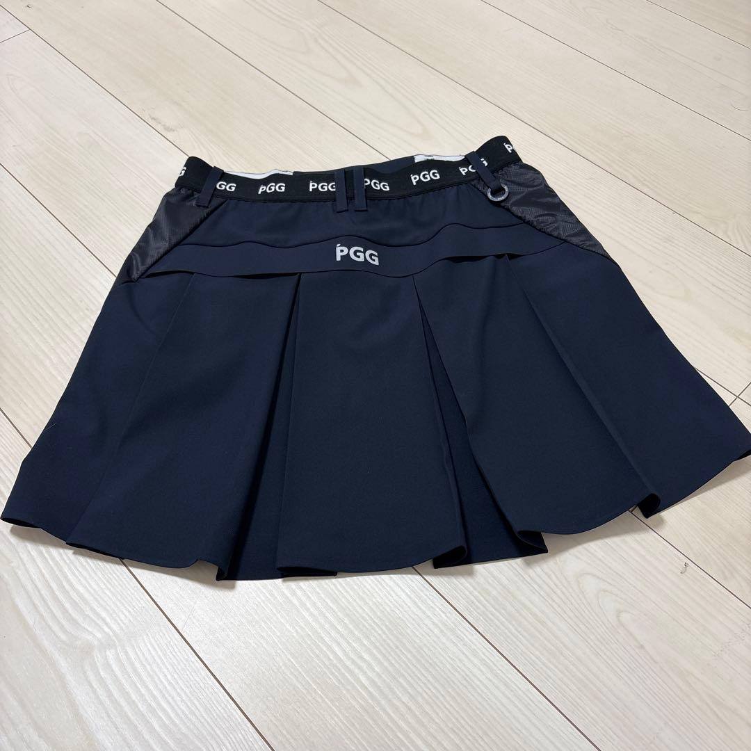pGG レディース ゴルフ スカート ネイビー