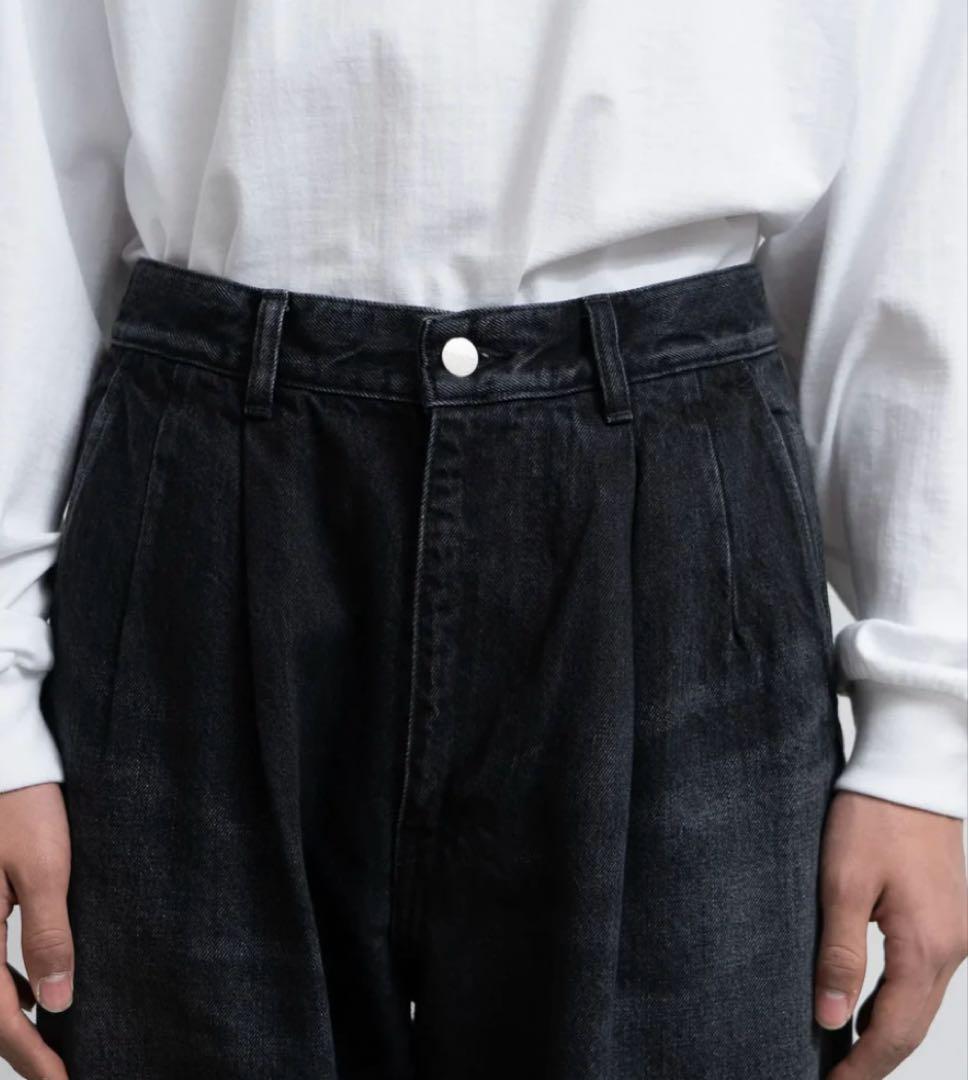 パンツ Selvage Denim Two Tuck Tapered Pants
