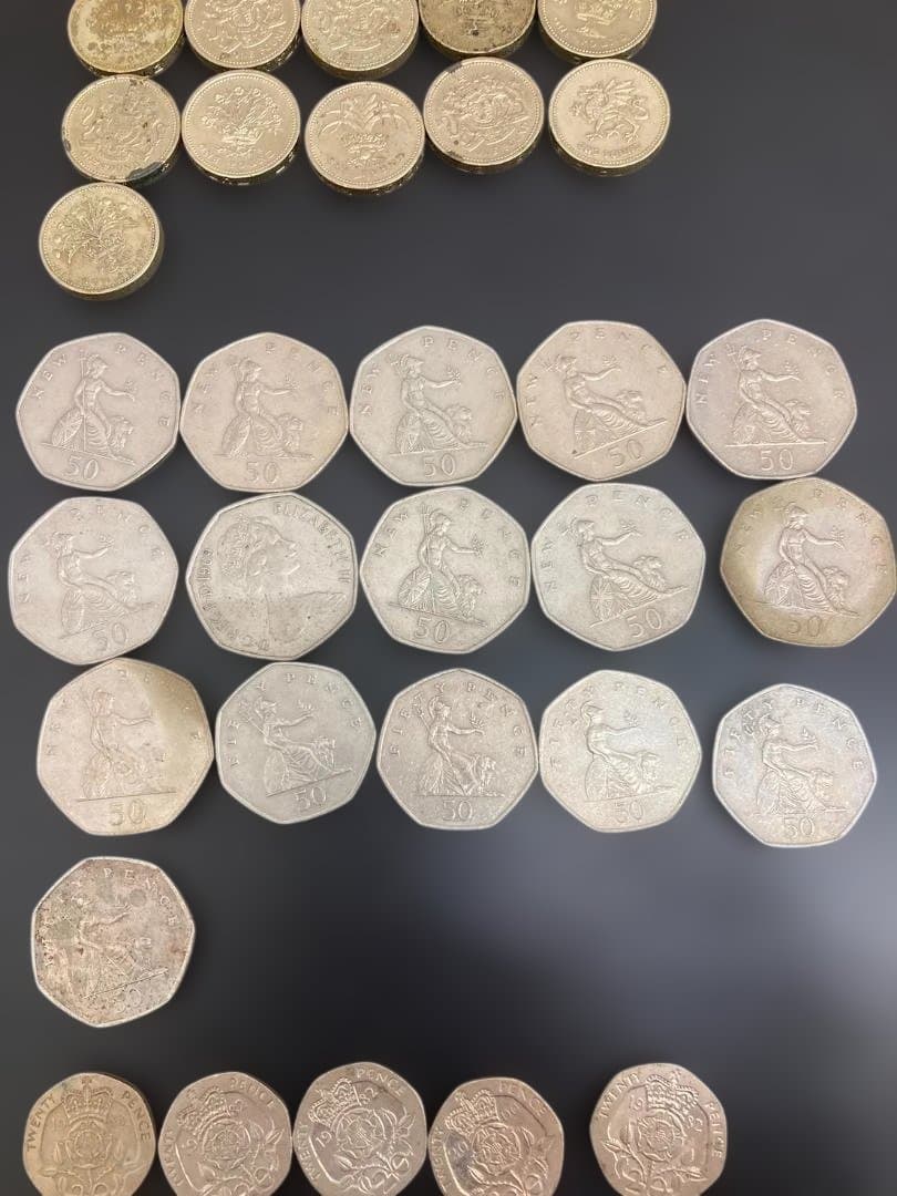 イギリス　紙幣・硬貨　合計　43ポンド