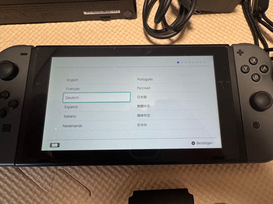 【(^-^)】初代Nintendo Switch 本体 LANアダプター付