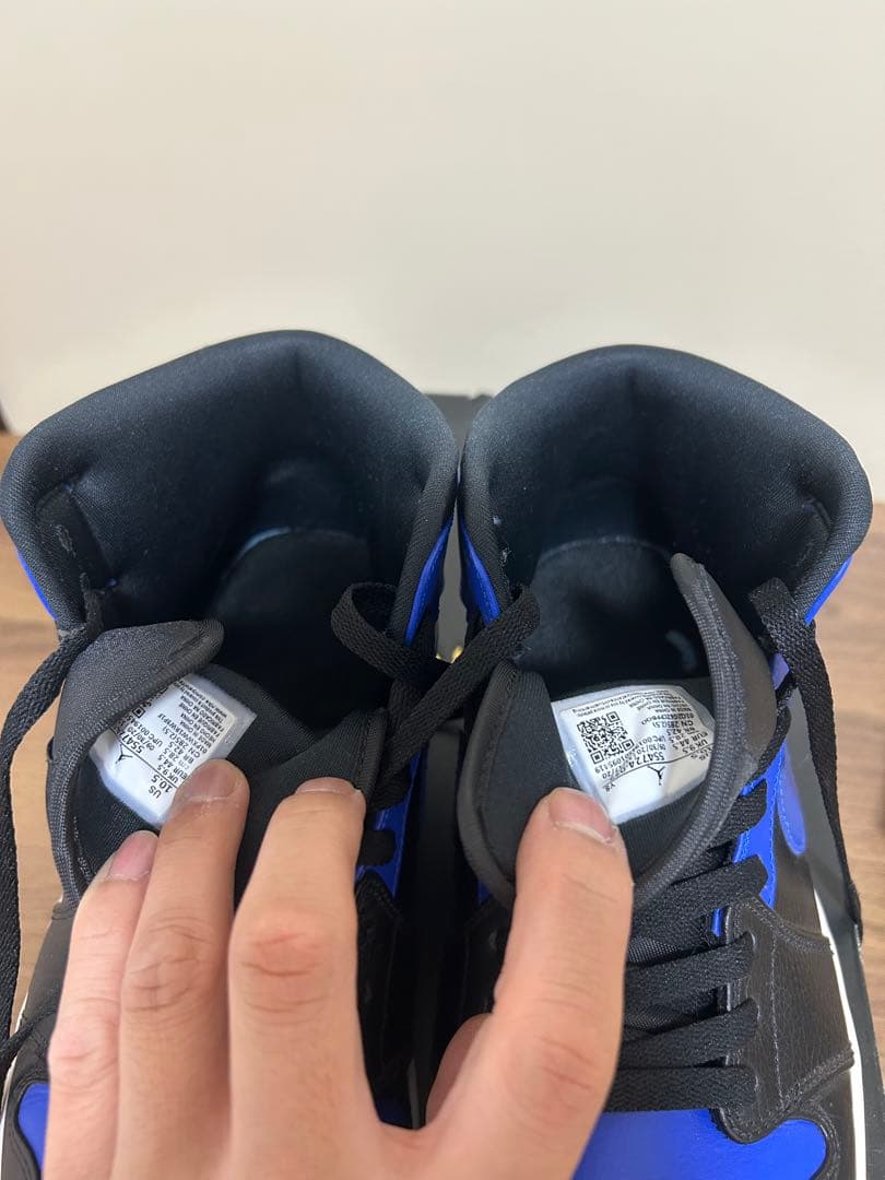 AIR JORDAN 1 MID 28.5cm ブラック/ブルー