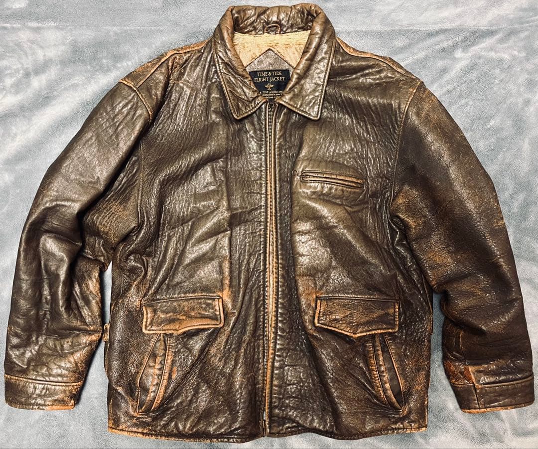 30〜40s vintage type leather jacket