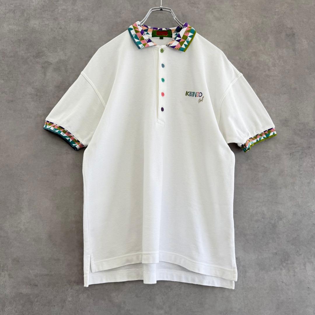 日本製 KENZO GOLF ケンゾーゴルフ 半袖ポロシャツ 3 L相当