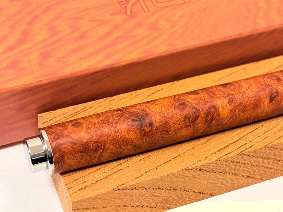 【新品】工房楔 Mペン 花梨瘤杢 ローラーボールペン