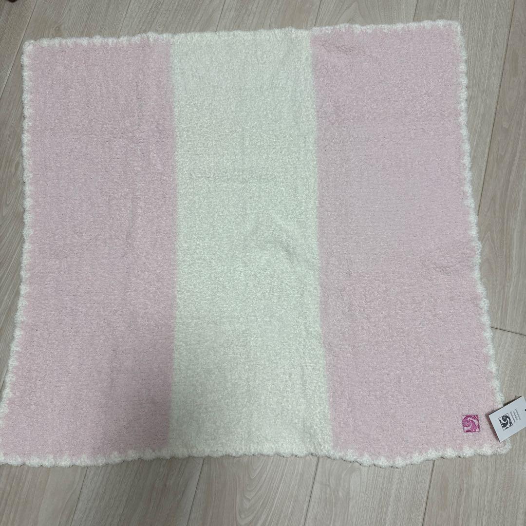 kashwere ブランケット　ピンク×ホワイト