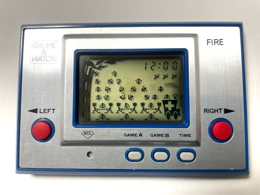 任天堂 ゲーム&ウオッチ FIRE（シルバー）　動作確認済