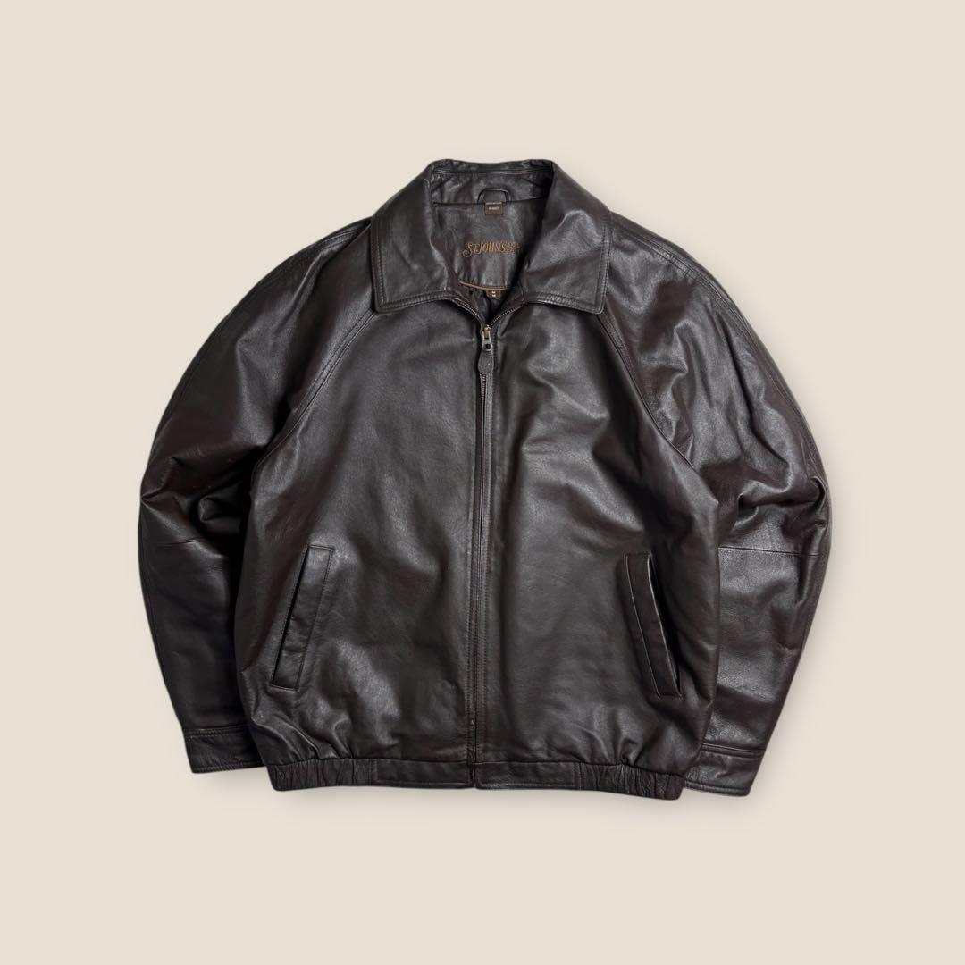 90’s USA ST.JOHNS BAY レザースポーツジャケット